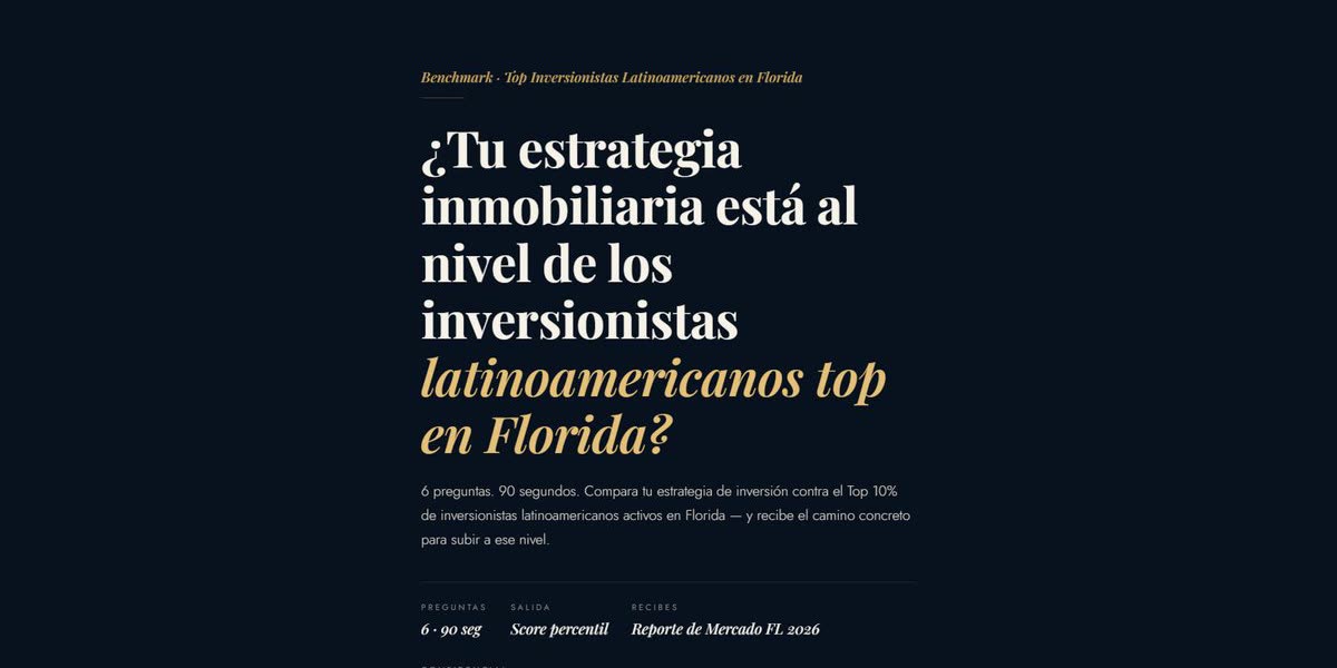 Página de captación: titular editorial, promesa de la herramienta y fila de datos del resultado que entrega.